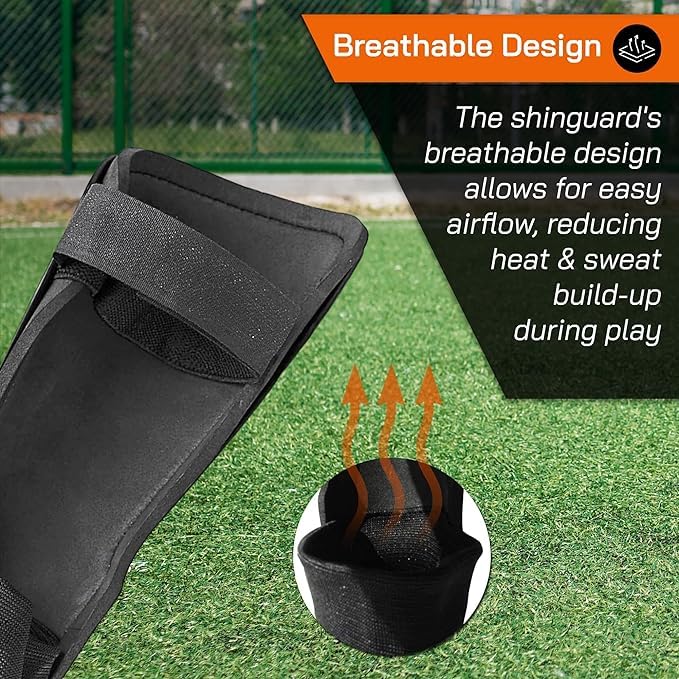 VIZARI Malaga Soccer Shinguard | Durable Soccer Shin Guard with Tough Protection & Elastic Straps | Breathable, Moisture-Wicking Youth Soccer GearProduct - Image 4